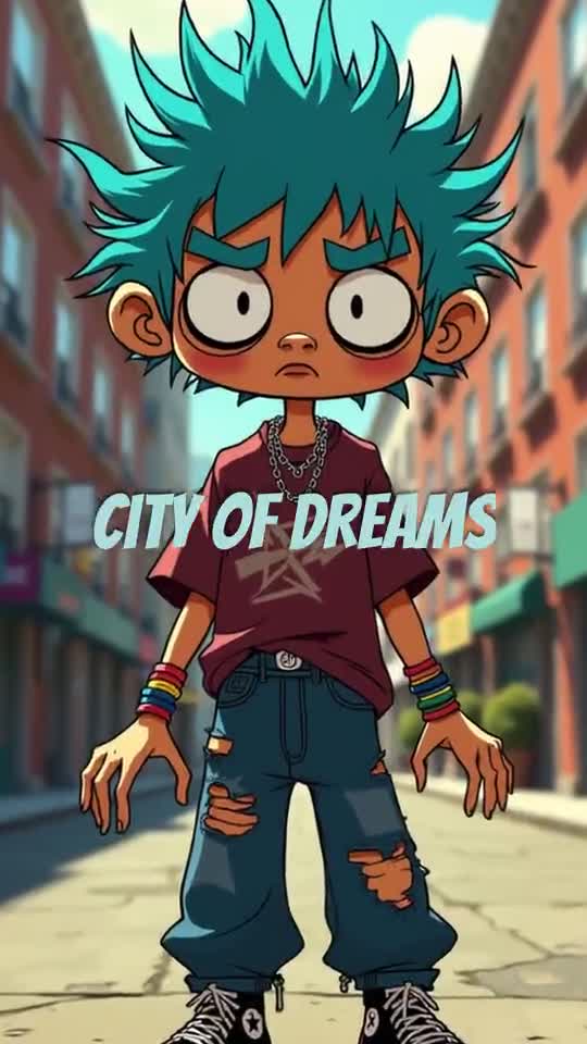 Urban Odyssey: A Gorillaz-Inspired Visual Trip 🏙️🎵