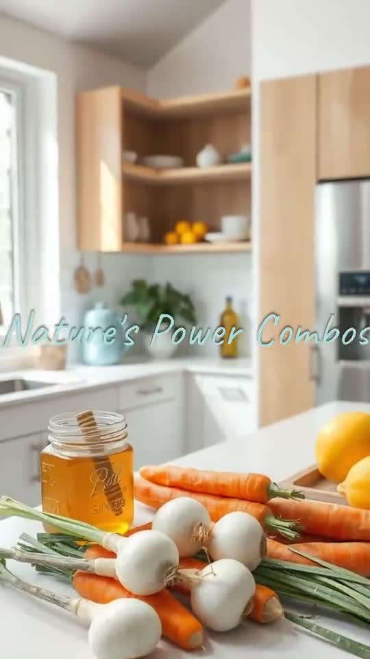 4 Powerful Natural Health Combos You Need to Know! 🍯🧅🥕🍋