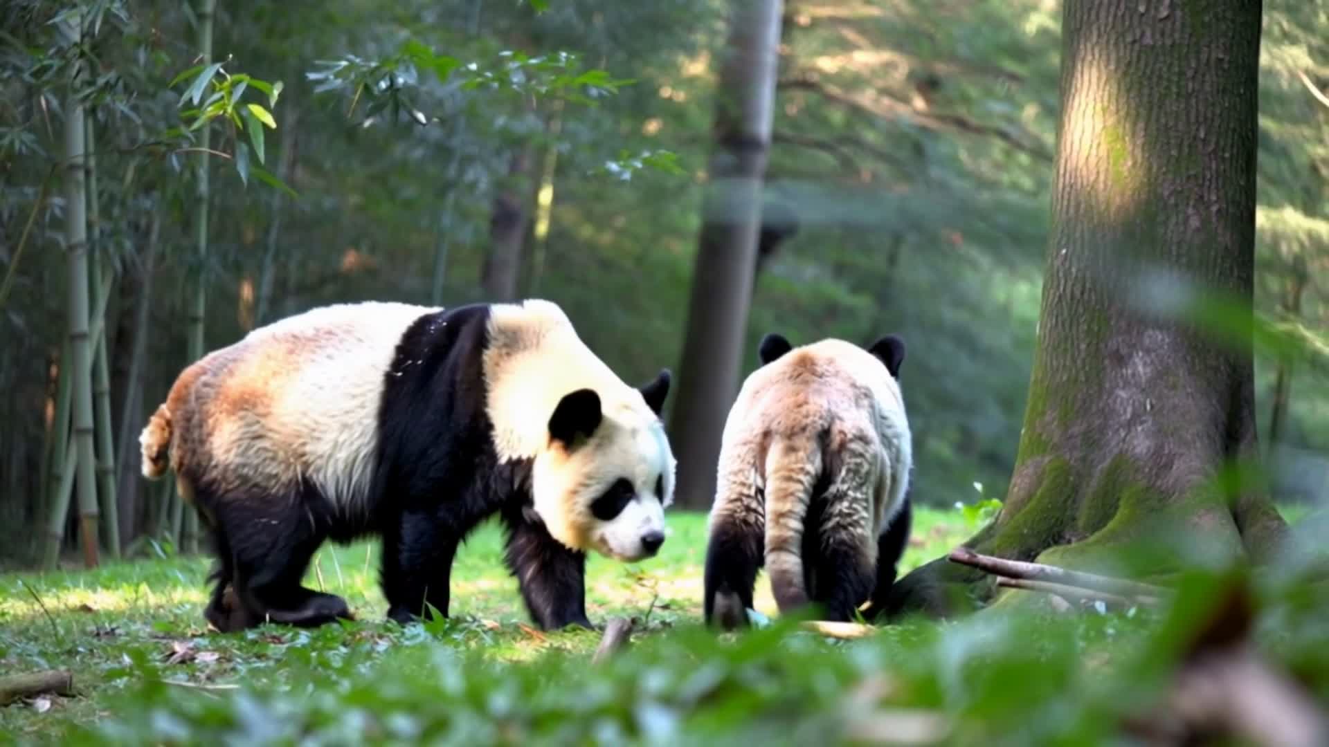 大熊猫的奇特社交方式！闻屁股竟然能看"简历"？