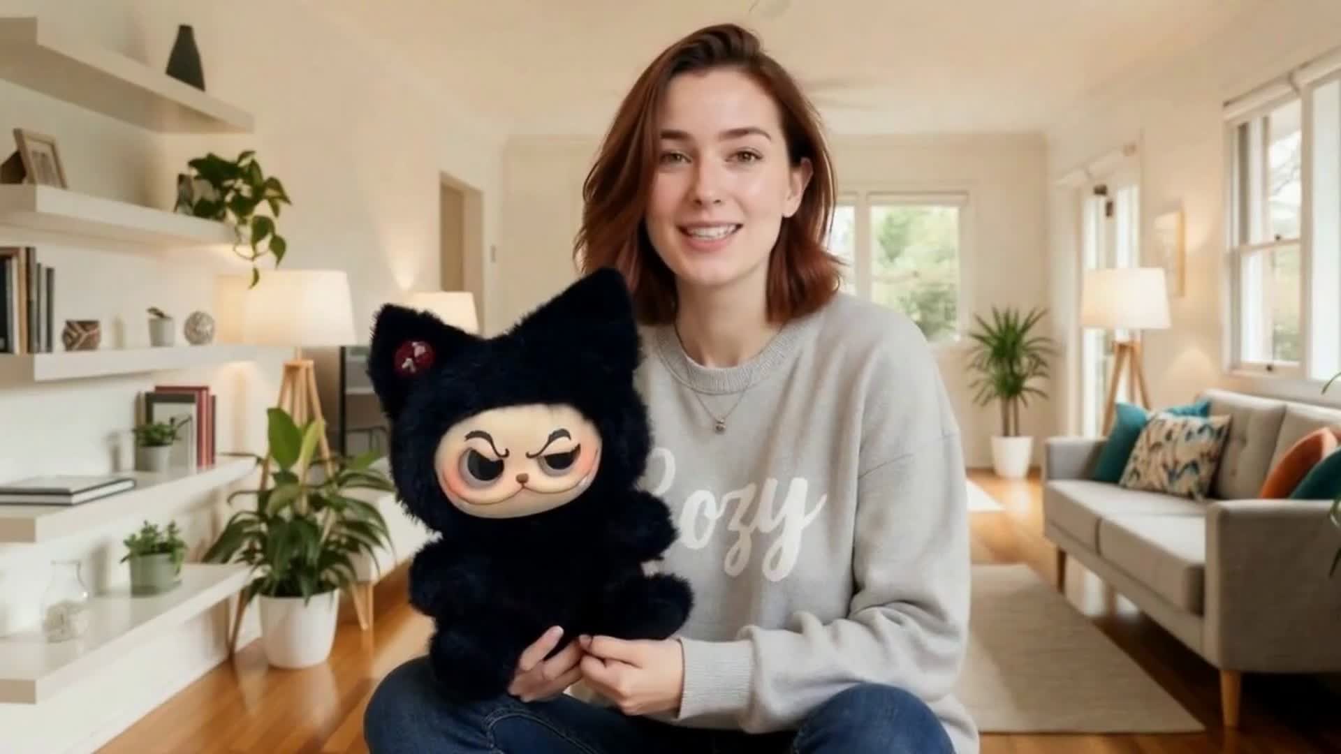 朋友送了这只"不屑脸"猫咪娃娃，一秒治愈我的心情！