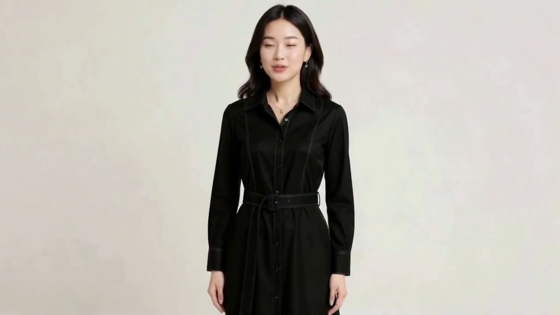 百搭不挑人的黑色连衣裙，职场优雅的必备单品