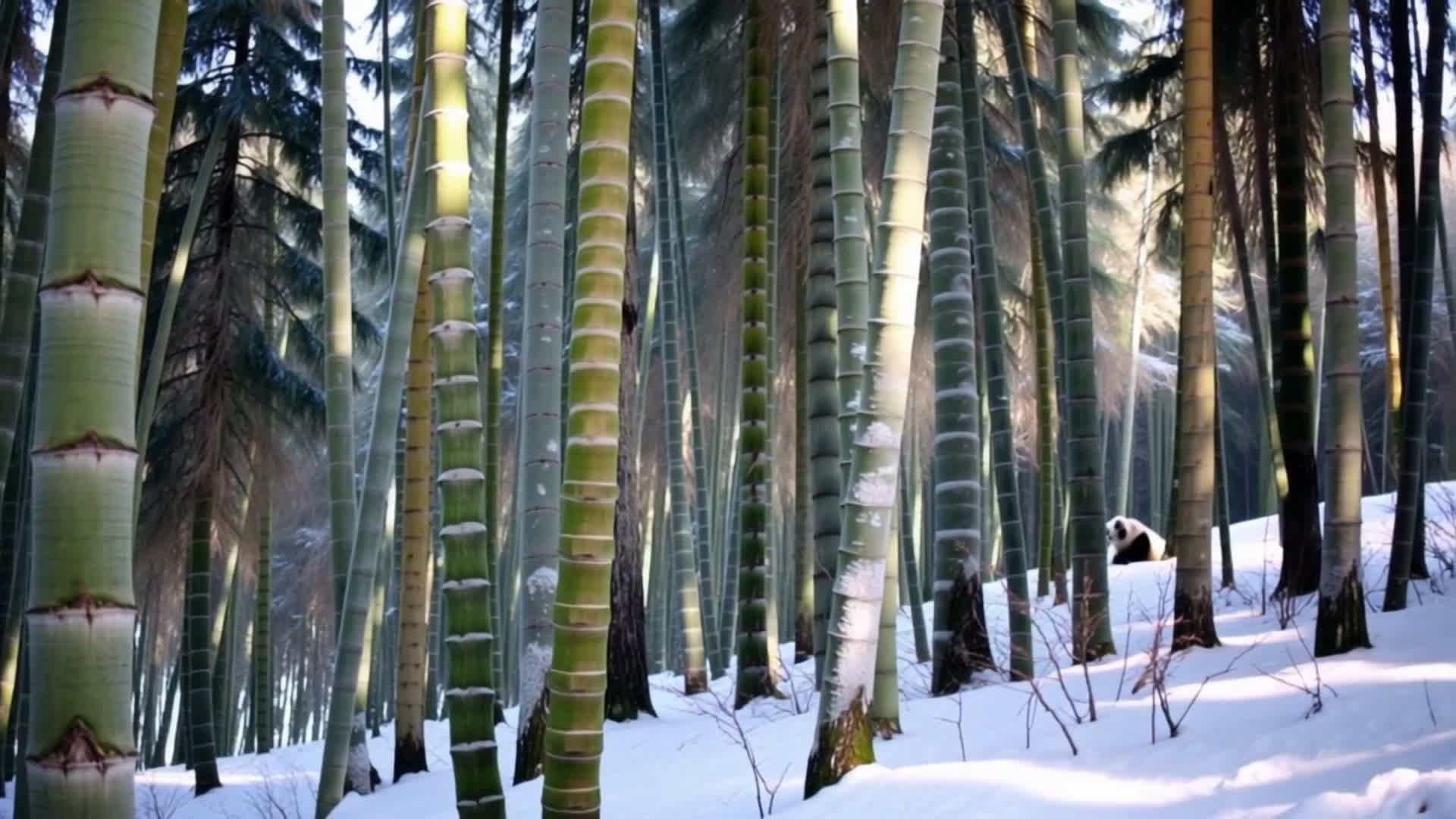 雪地艺术家！大熊猫用"屁股作画"，展现野生动物的天性