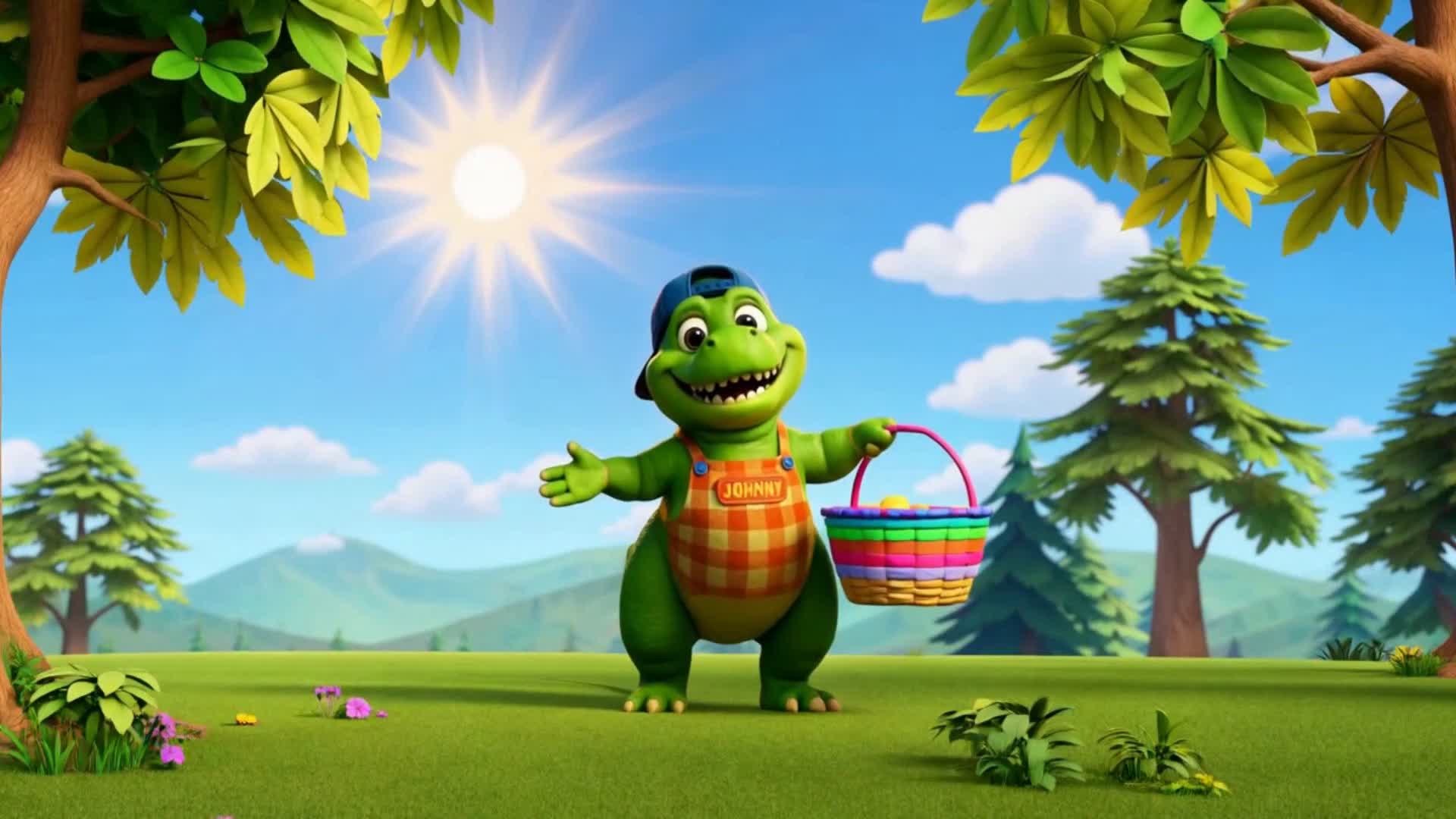 Johnny the Dino's ABC Picnic Adventure: Finding the Tricky Letter Q!