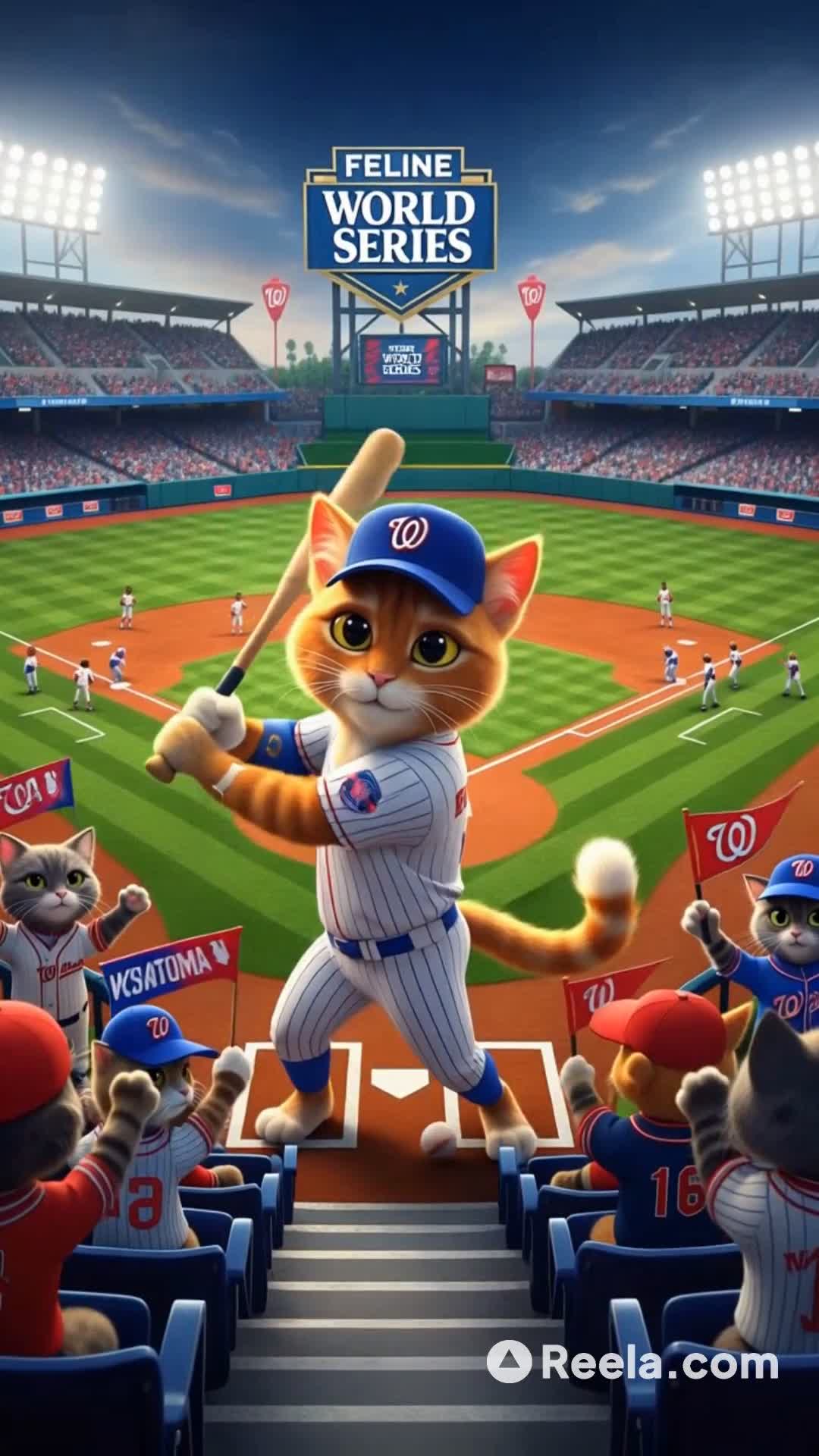 Grand Slam Whiskers: Cat Makes Baseball History in Slow Motion