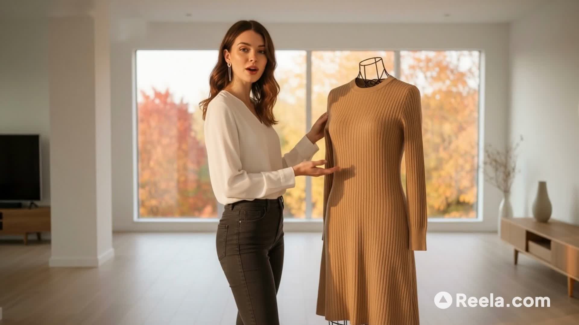 Fall Must-Have: Elegant Ribbed Sweater Dress for Effortless Style