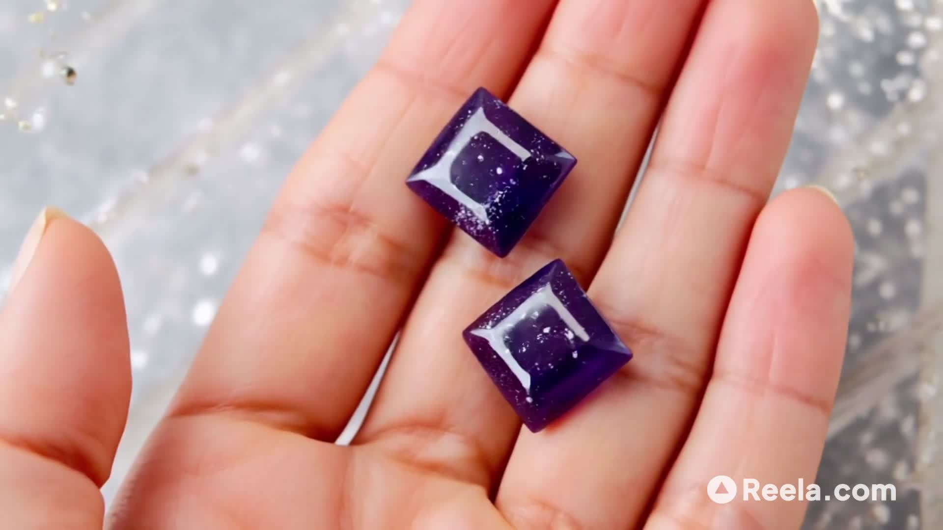 Hold the Cosmos in Your Hand: Galactic Purple Gemstones