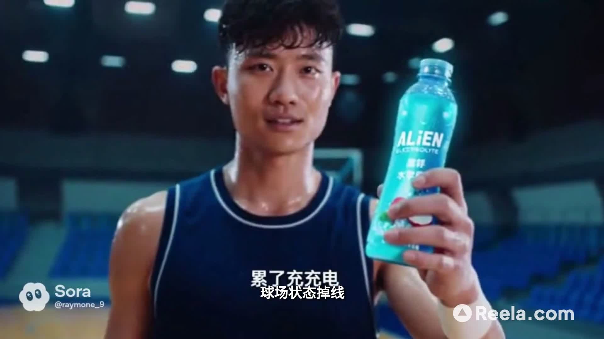 杨瀚森的球场秘密武器！⚡️🔋 #外星人电解质水 #篮球 #满血复活