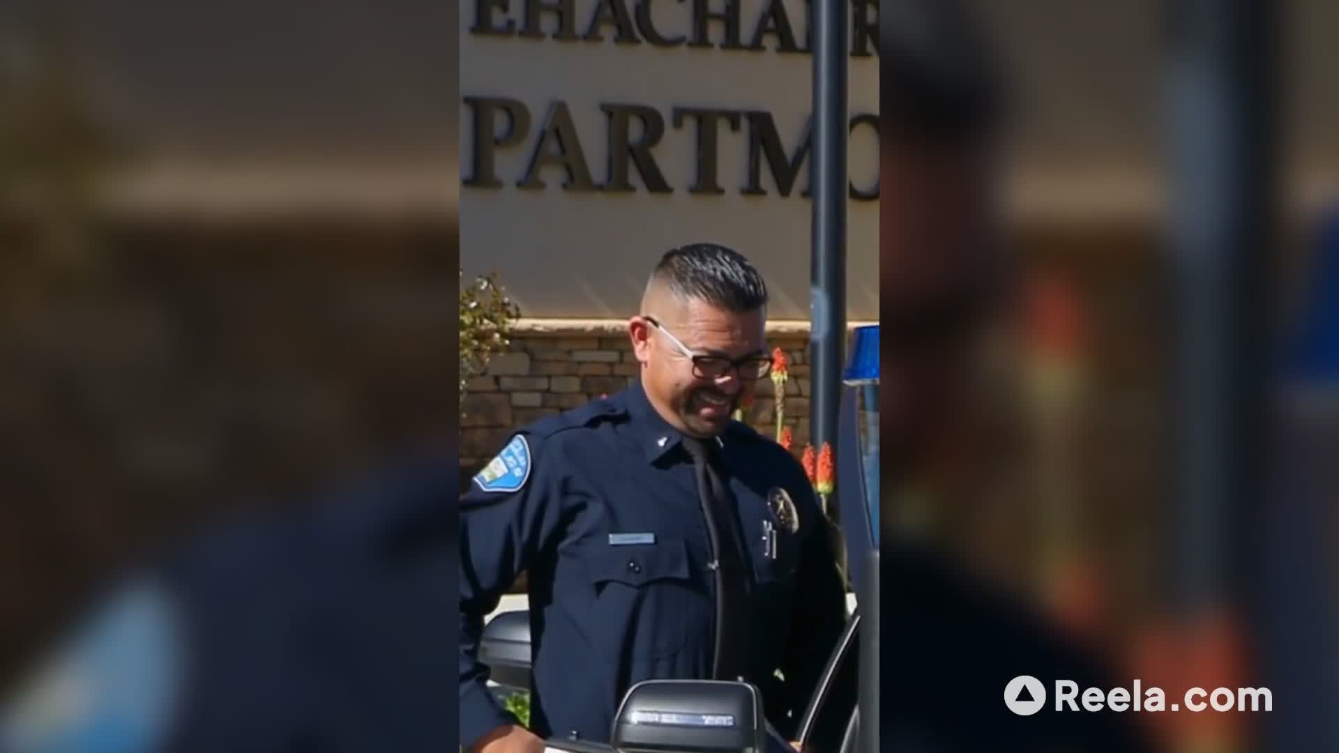 POV: The coolest cop ever?? 🚓😂 #wholesome #vibecheck